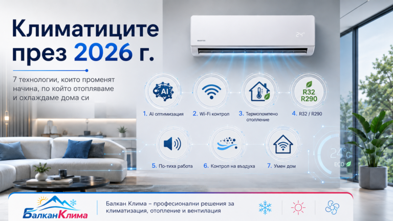 Климатиците през 2026 г.: 7 технологии, които променят начина, по който отопляваме и охлаждаме дома си